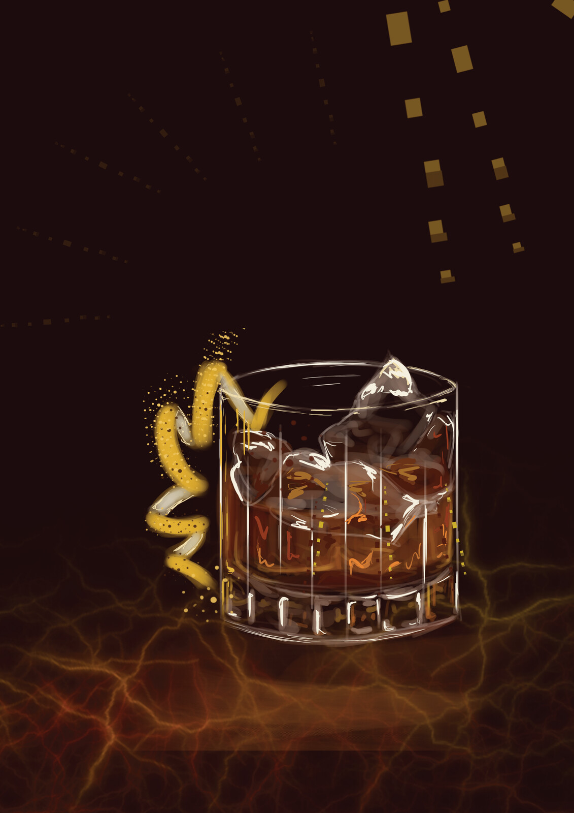 Cocktail Poster - Rusty Nail