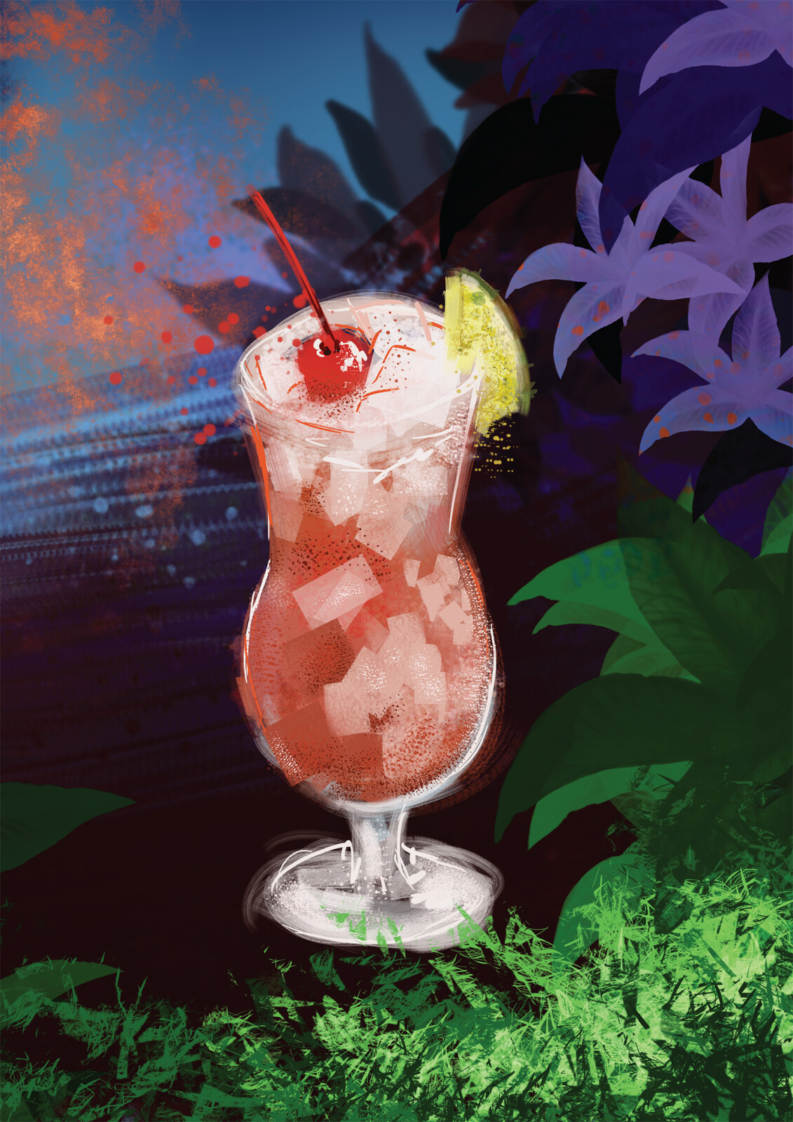 Cocktail Poster - Singapore Sling