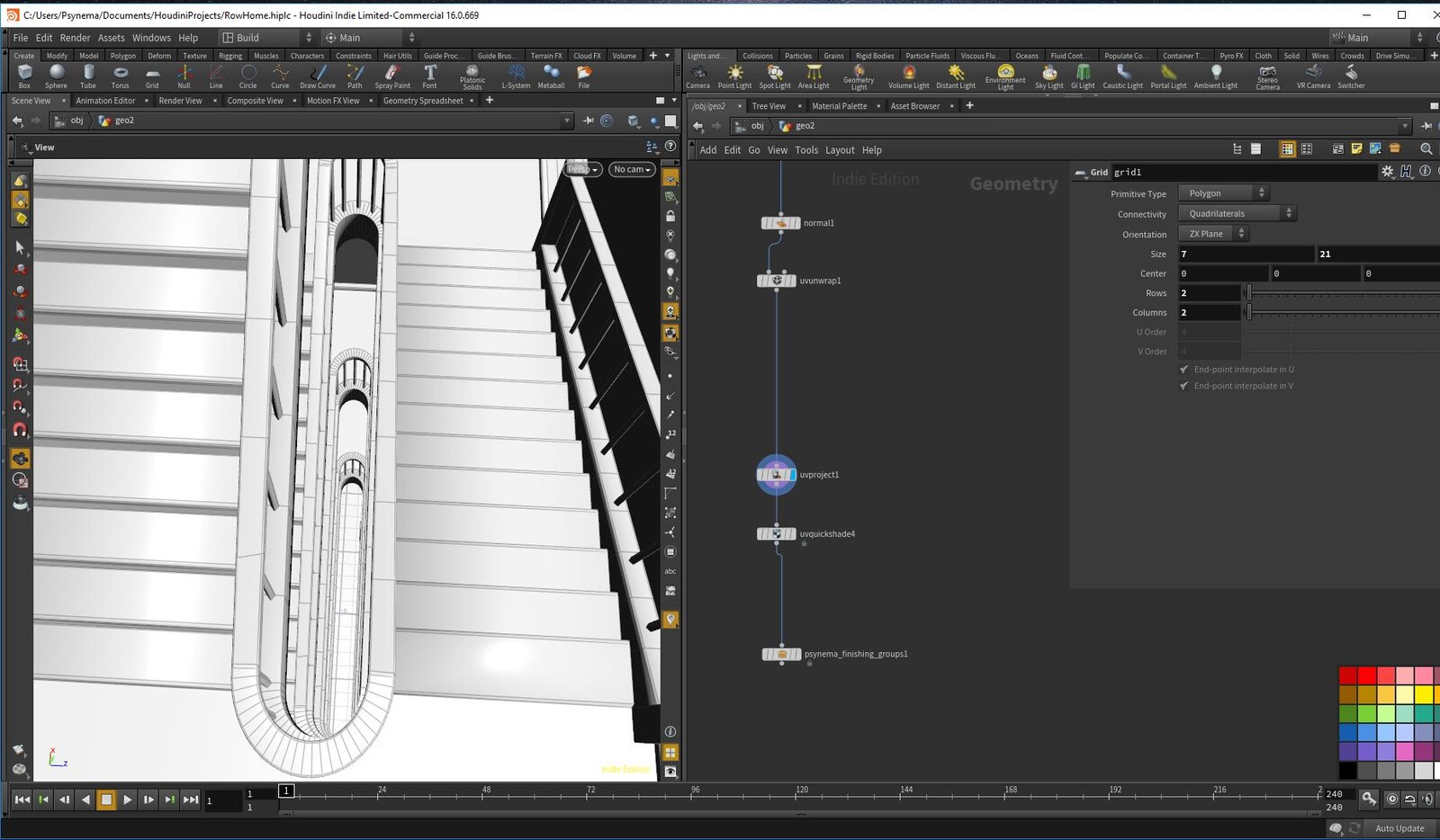 And HDA for stairways made for the innards in Houdini