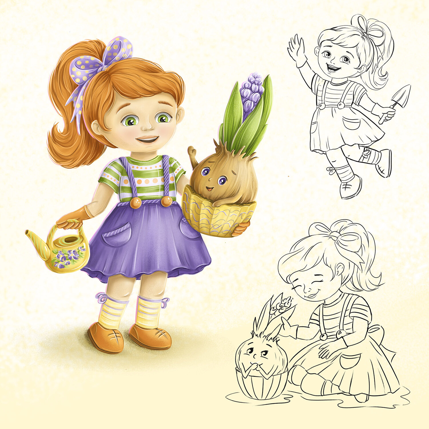 ArtStation Characters for the children's club "Young Flower Growers"