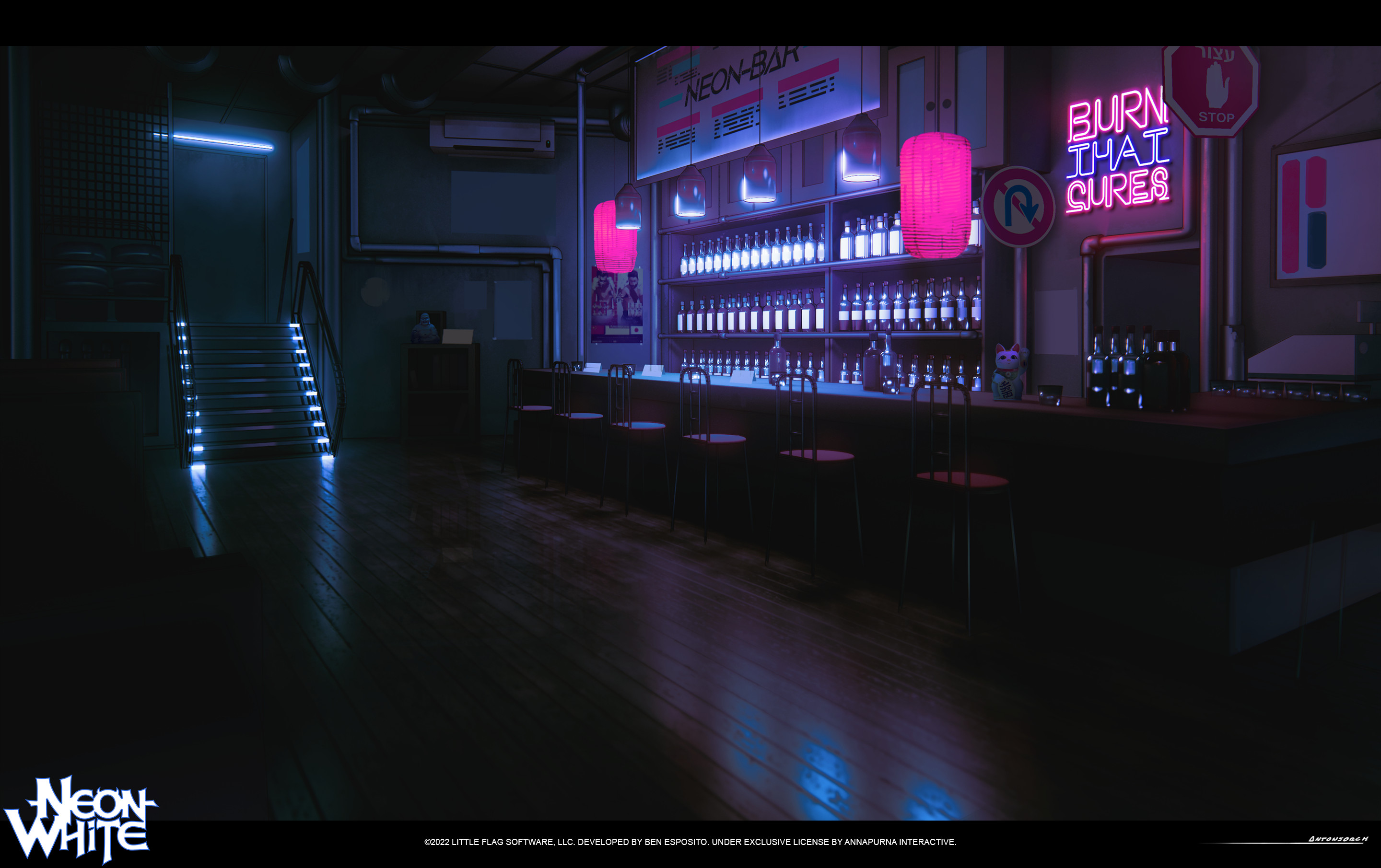Neon Bar

this one was my first painting for the game and the one that set up a lot of my workflow for the rest of the project back in 2019.