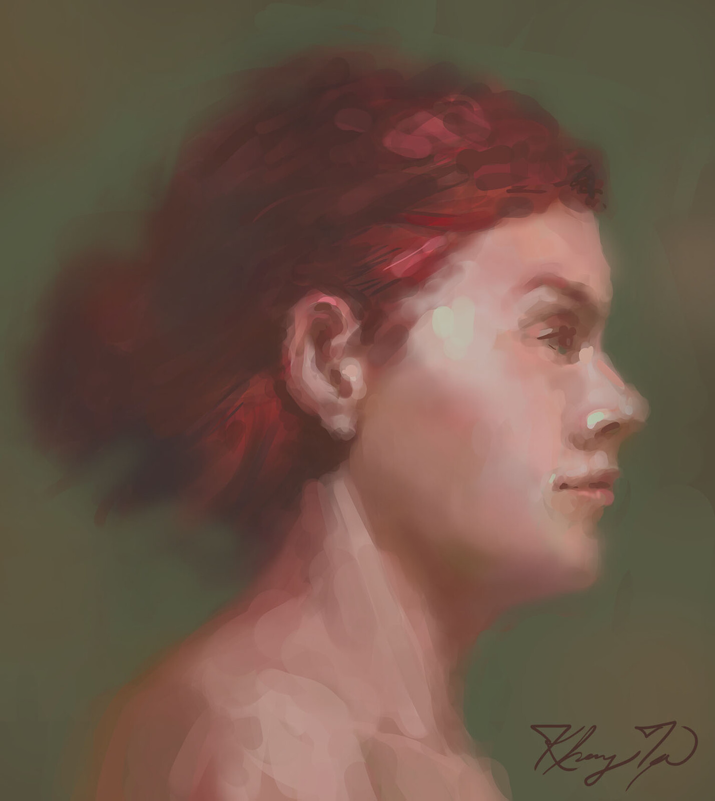 Portrait with Zorn Palette and Round Brushes