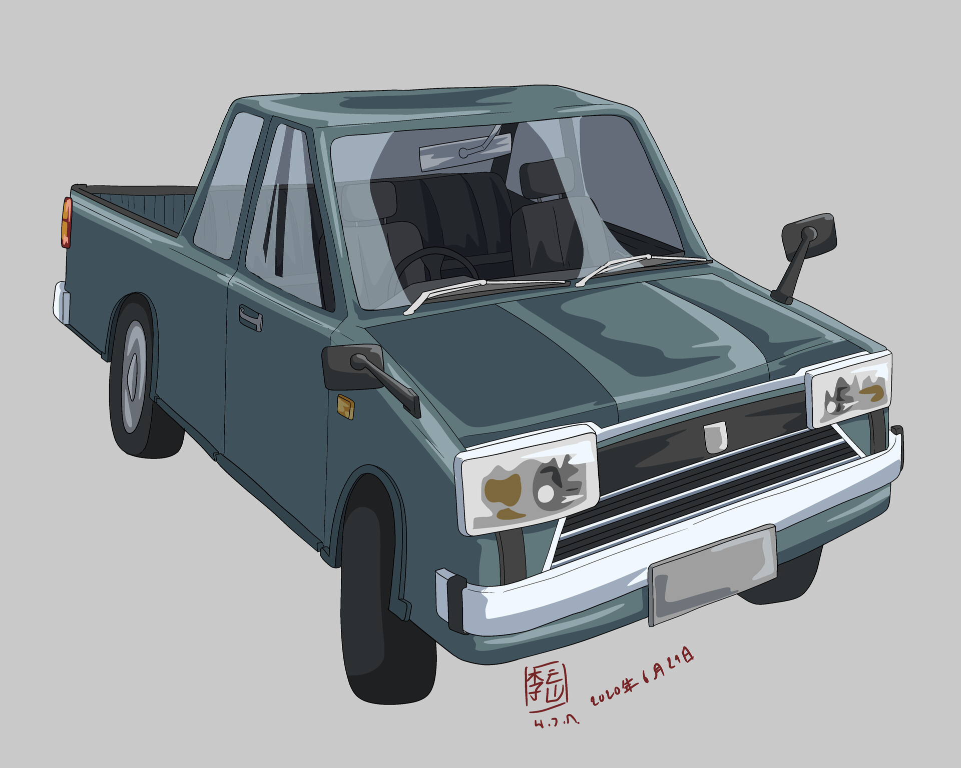 ArtStation Truck in anime style