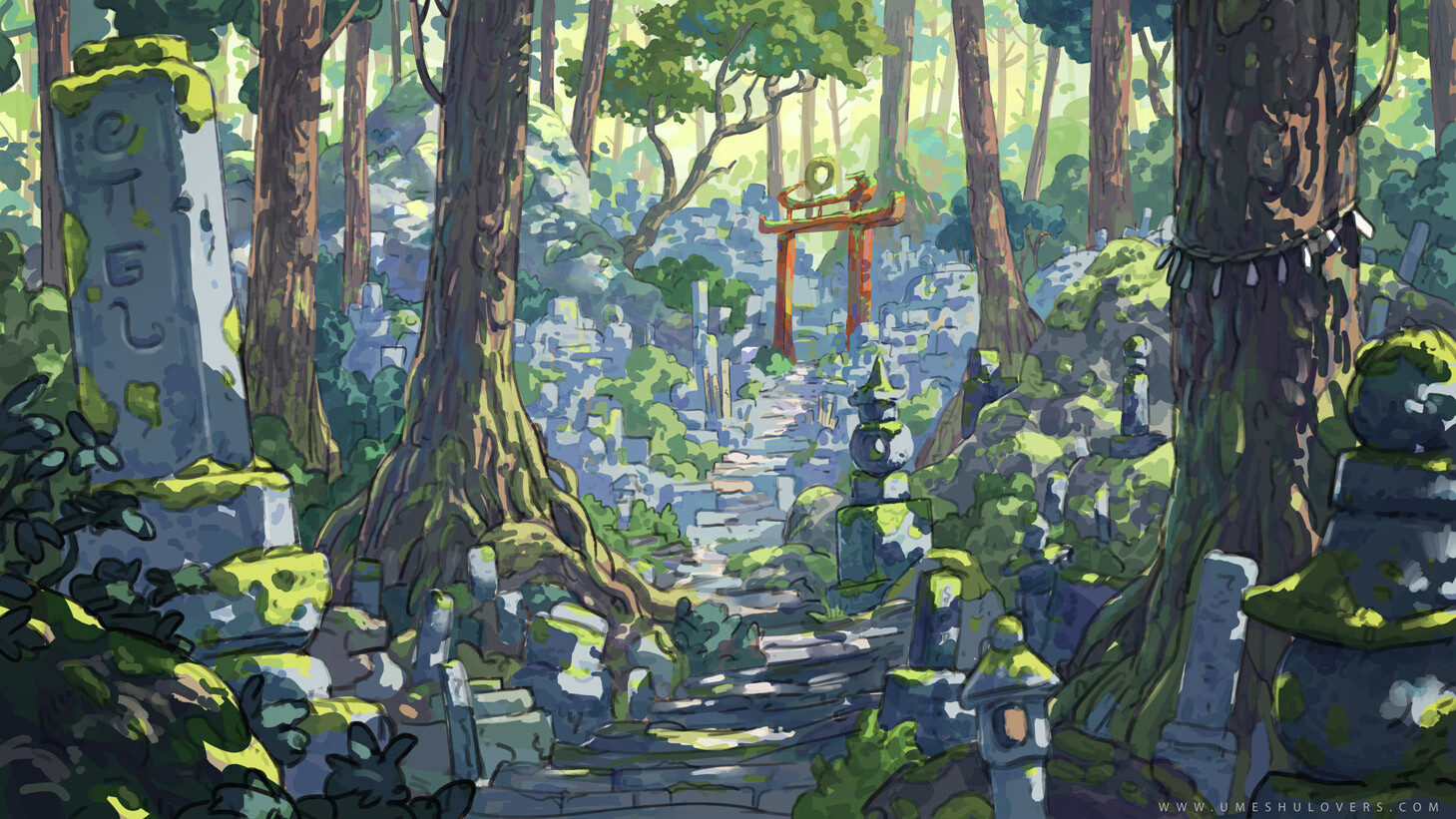 Danghost - cemetary sketch and process