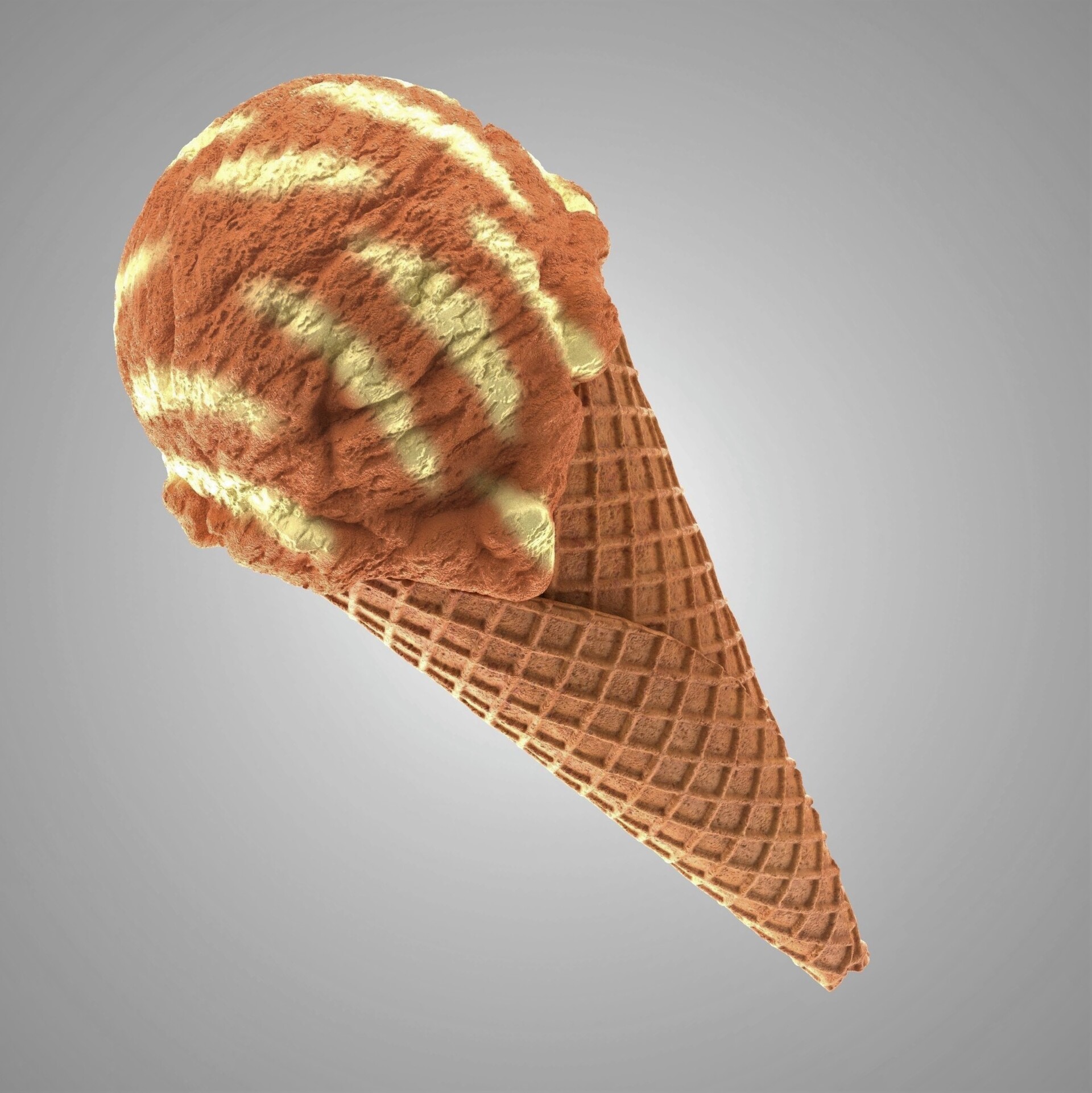 ArtStation - Creación de helado con geometría nodos únicamente y modelaje, image size:1920x1921