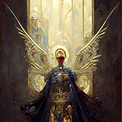 portrait of azrael angel of death, anime fantasy, Stable Diffusion