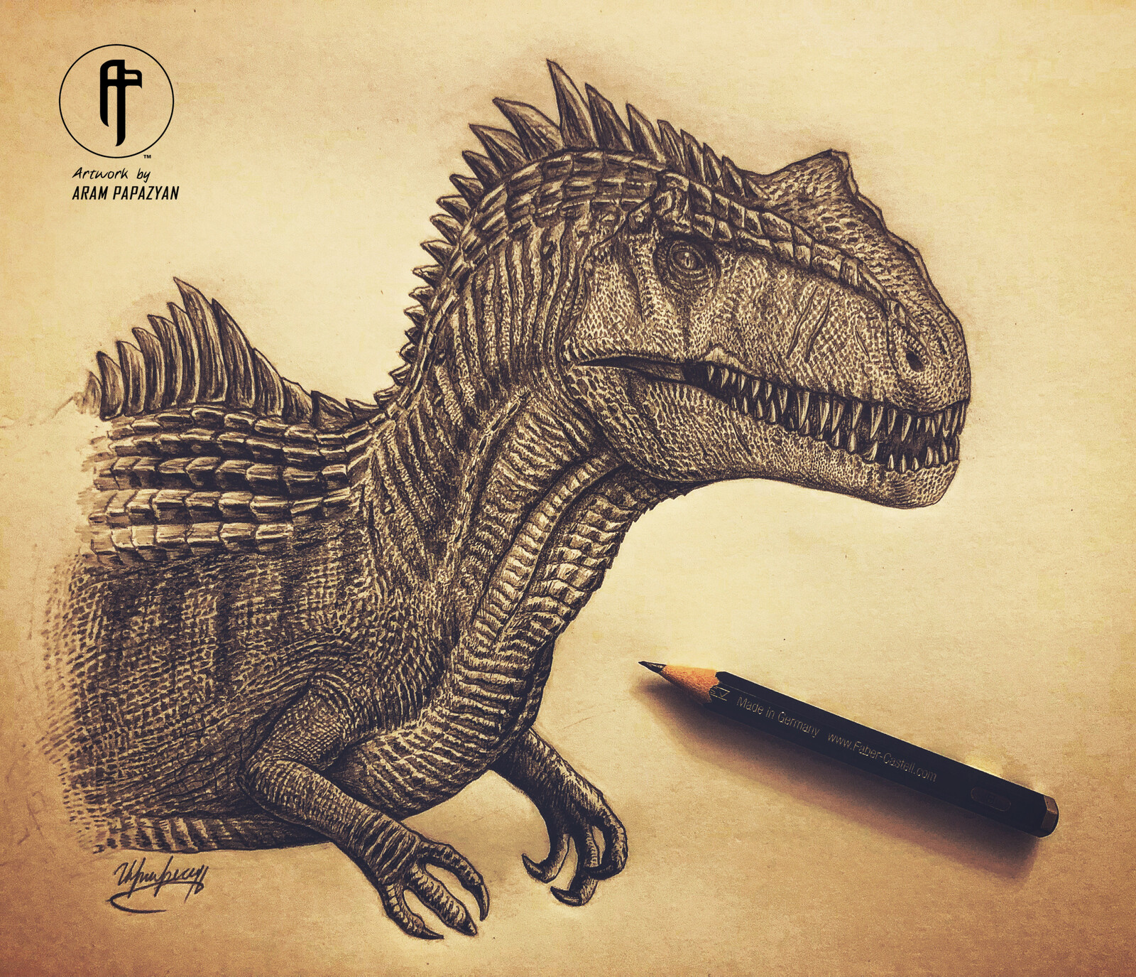 Pencil drawing.