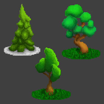 ArtStation - Pixel trees