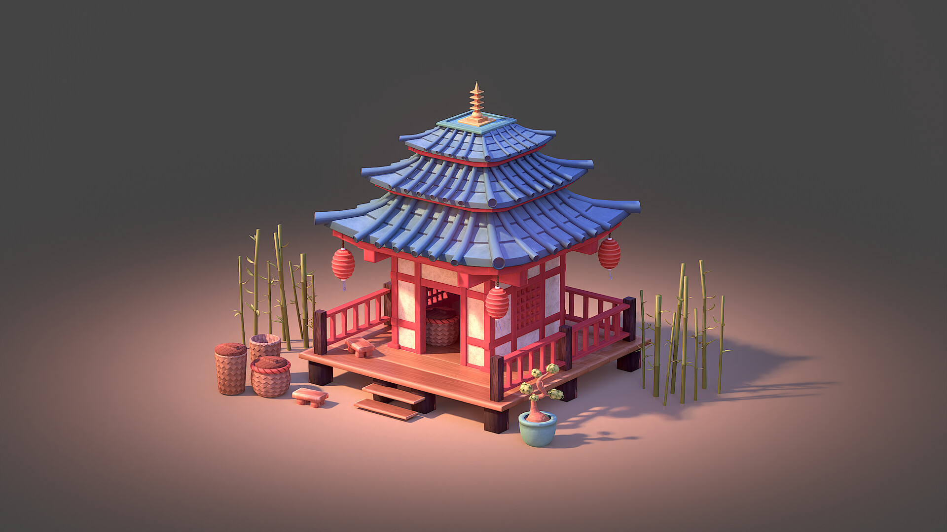 ArtStation - 동양풍 건물 / Asian Building Artstation - 동양풍 건물 / Asian Building