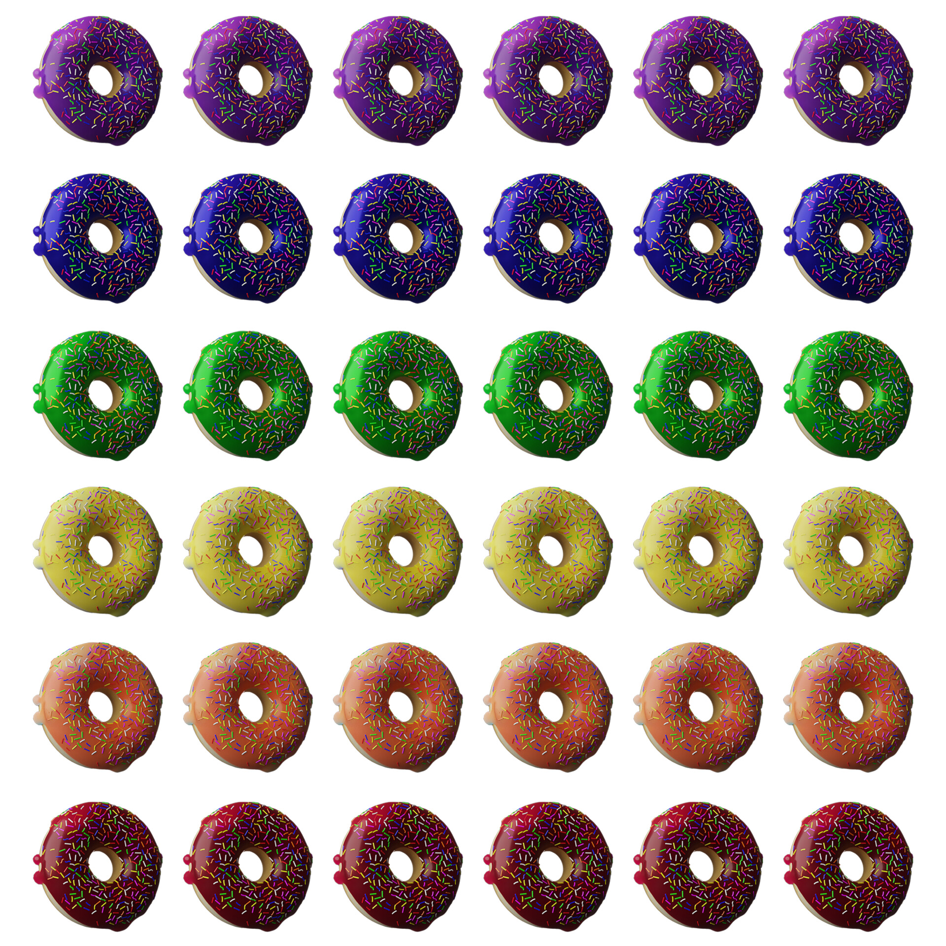 ArtStation - Rainbow Donuts