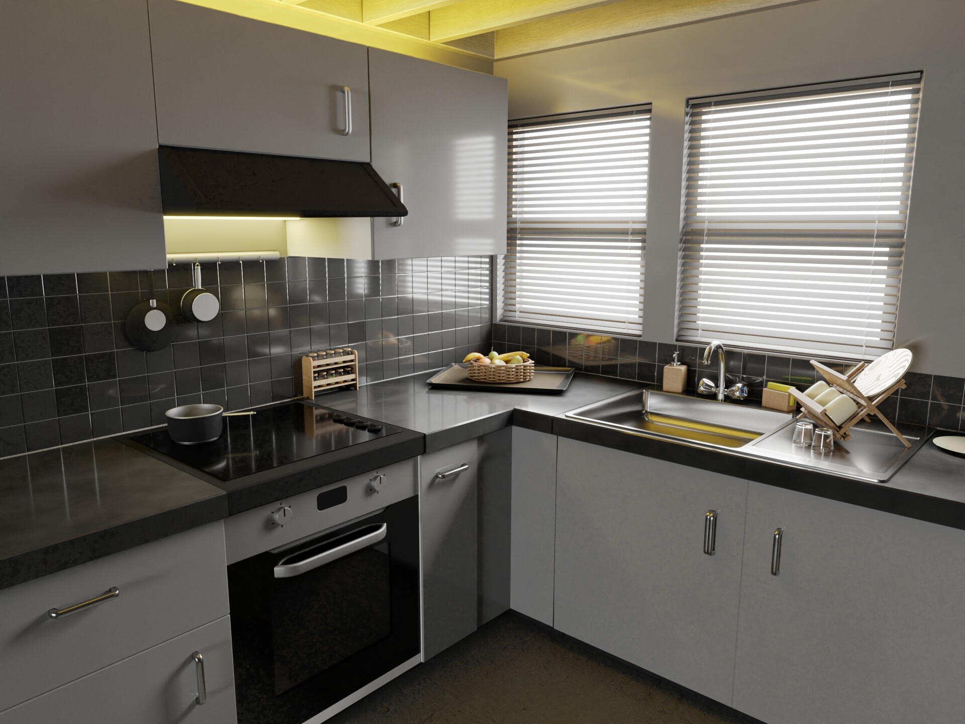 ArtStation - Photograph to 3d concept - Corner Kitchen