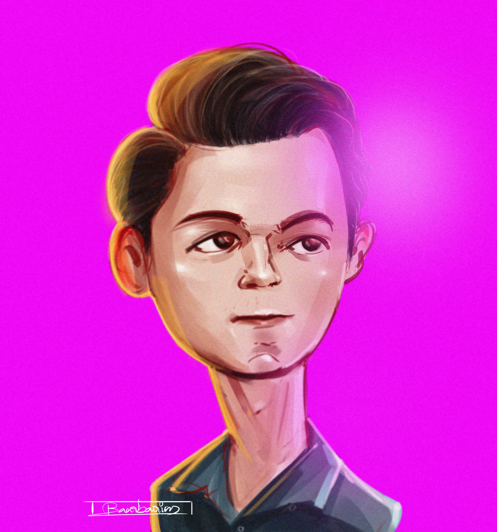 ArtStation - Tom Holland Caricature