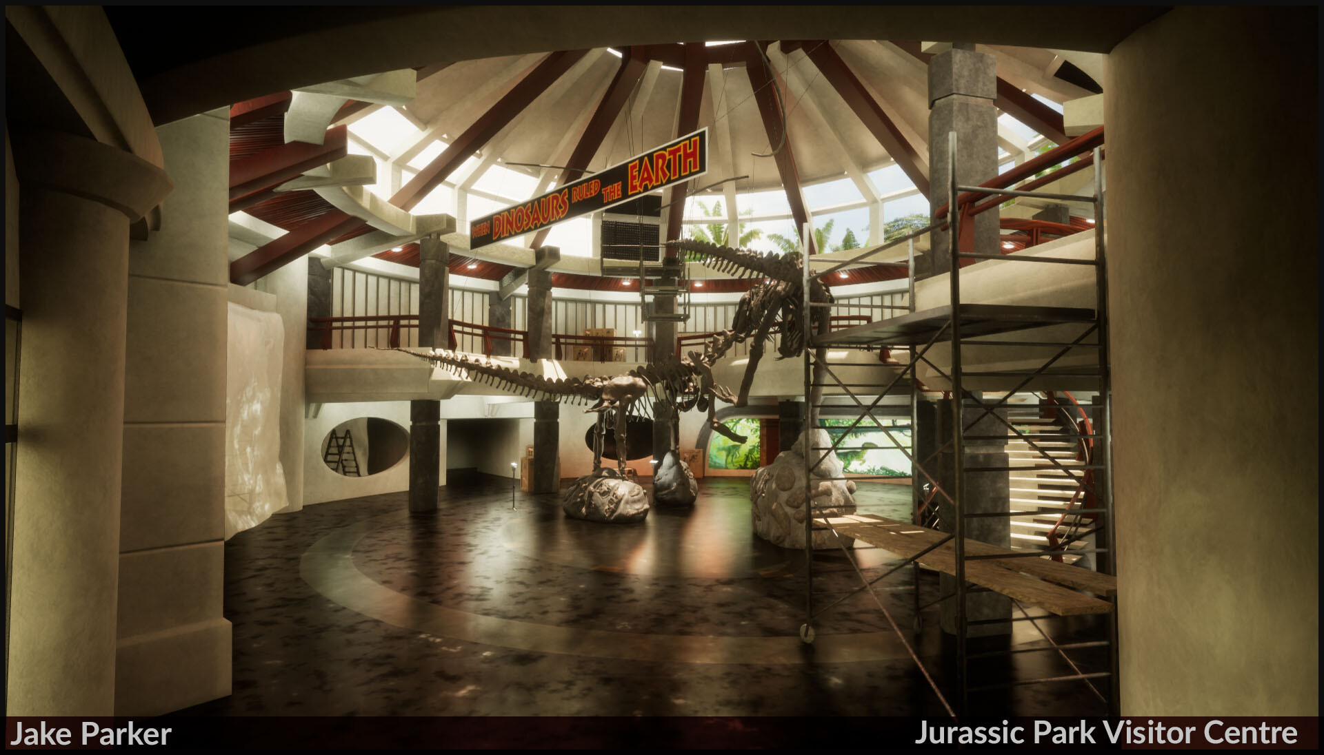 ArtStation - Jurassic Park Visitor Centre Environment Fan