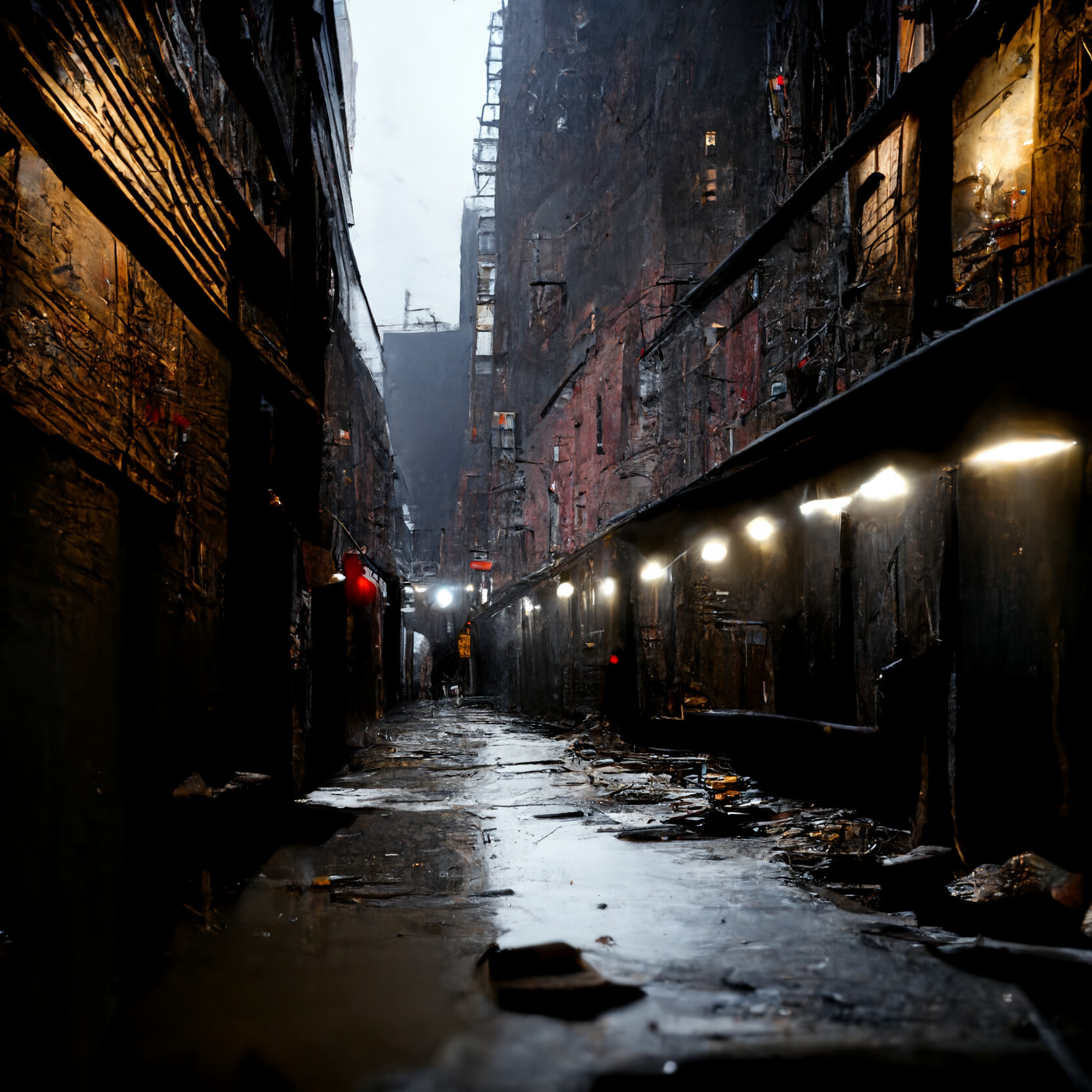 ArtStation New York Dark Alley Concept ArtStation New York Dark Alley Concept