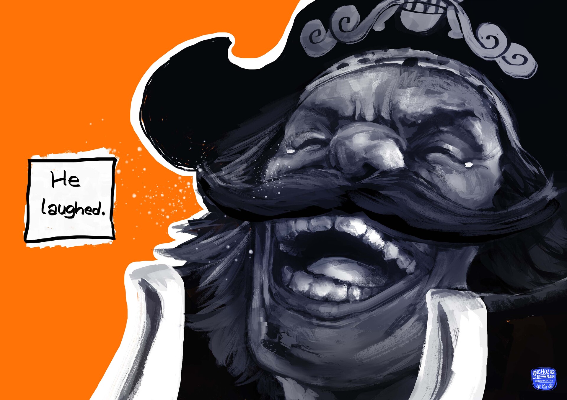 Nicholas Jiemas He Laughed (One Piece Fanart)