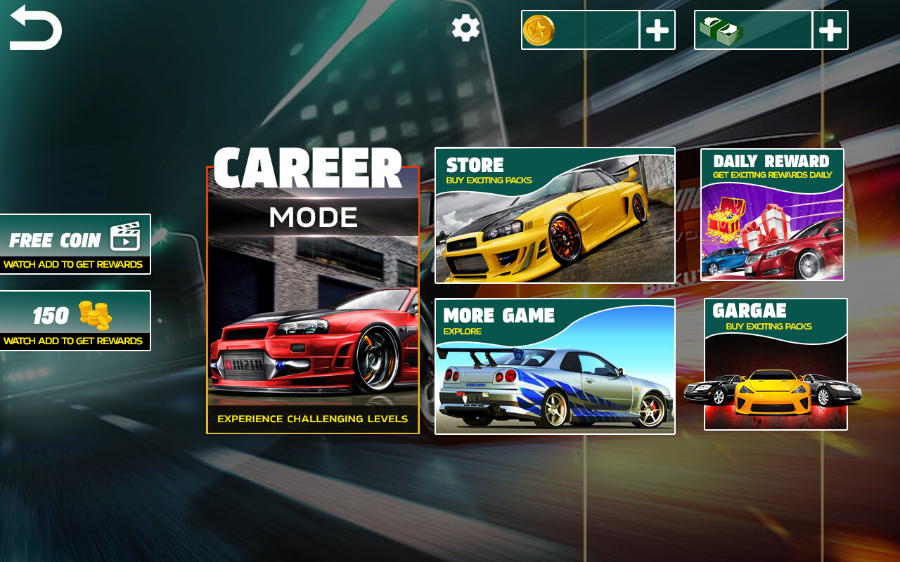 ArtStation - Car Racing Game Ui