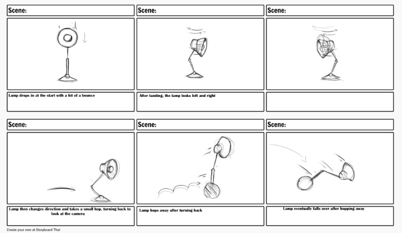 ArtStation - Storyboard > Lamp Animation