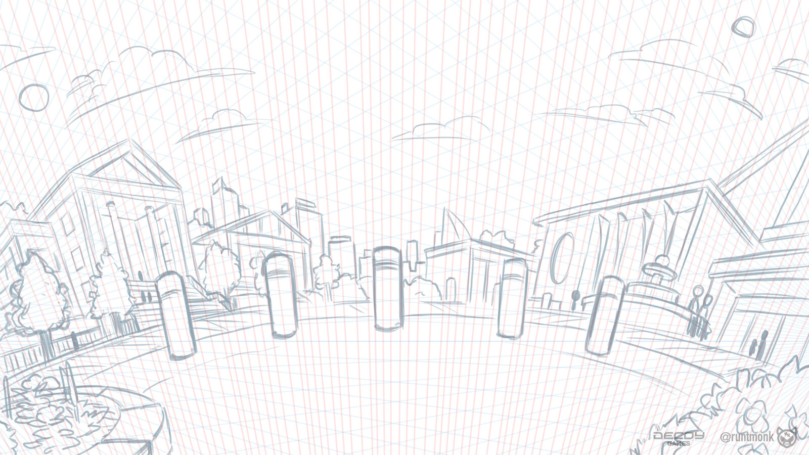 Perspective grid for background