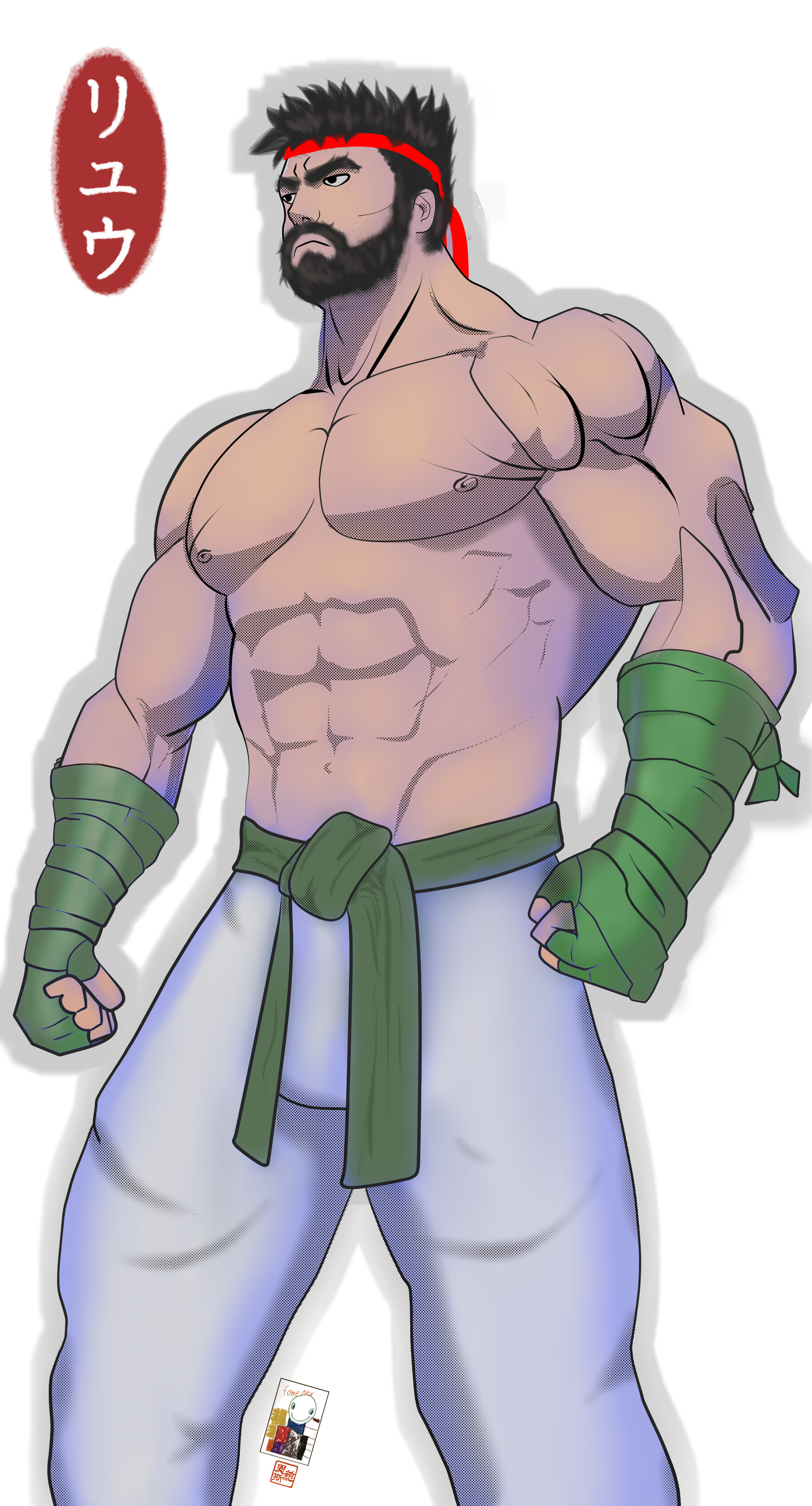 Ryu Beard ~2~ (Street Fighter V) Render by DENDEROTTO on DeviantArt