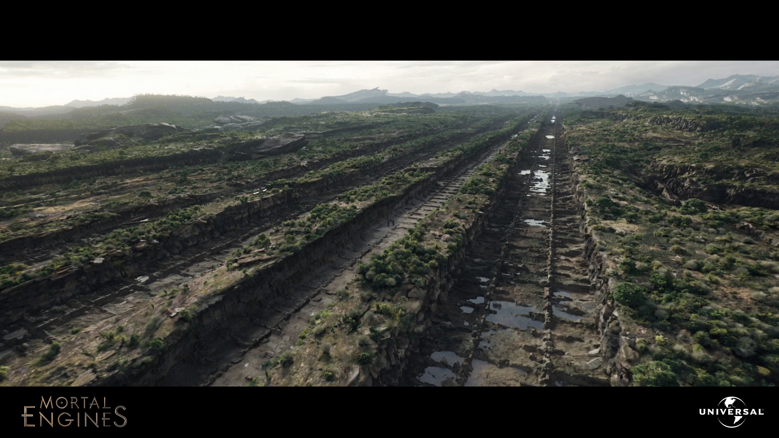 3D Environment establisher, hunting grounds trench left by the city of London. Built with Maya, zBrush, Clarisse, PhotoShop and Nuke. Centre track was CG rendered character area from Lighting.
