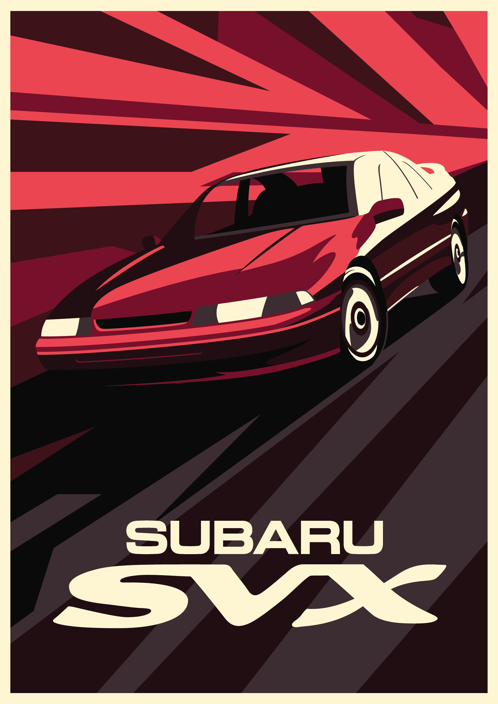 ArtStation Subaru SVX Poster