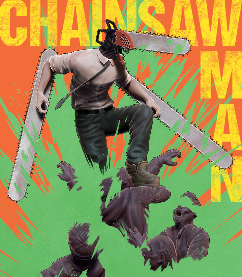ArtStation - Denji - ChainSaw Man Funko pop Custom