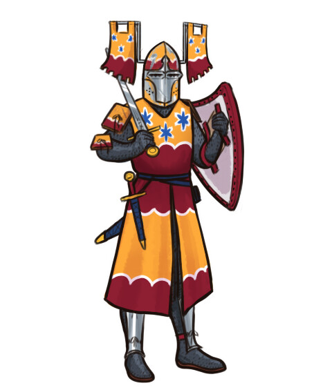 ArtStation - Fantasy Knight, around 1300 AD
