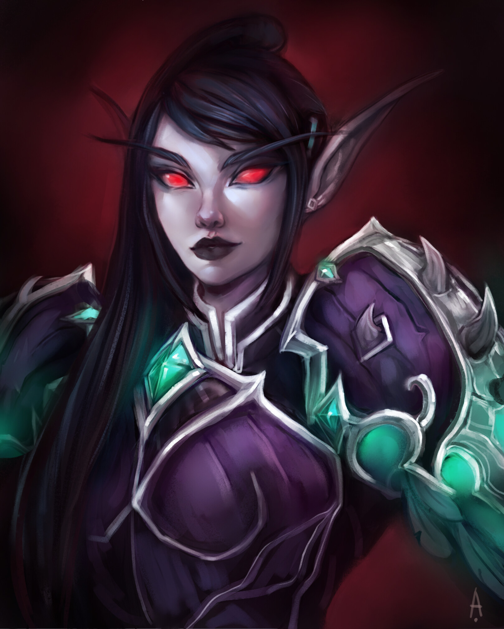 ArtStation Blood Elf Hunter World of Warcraft Commission