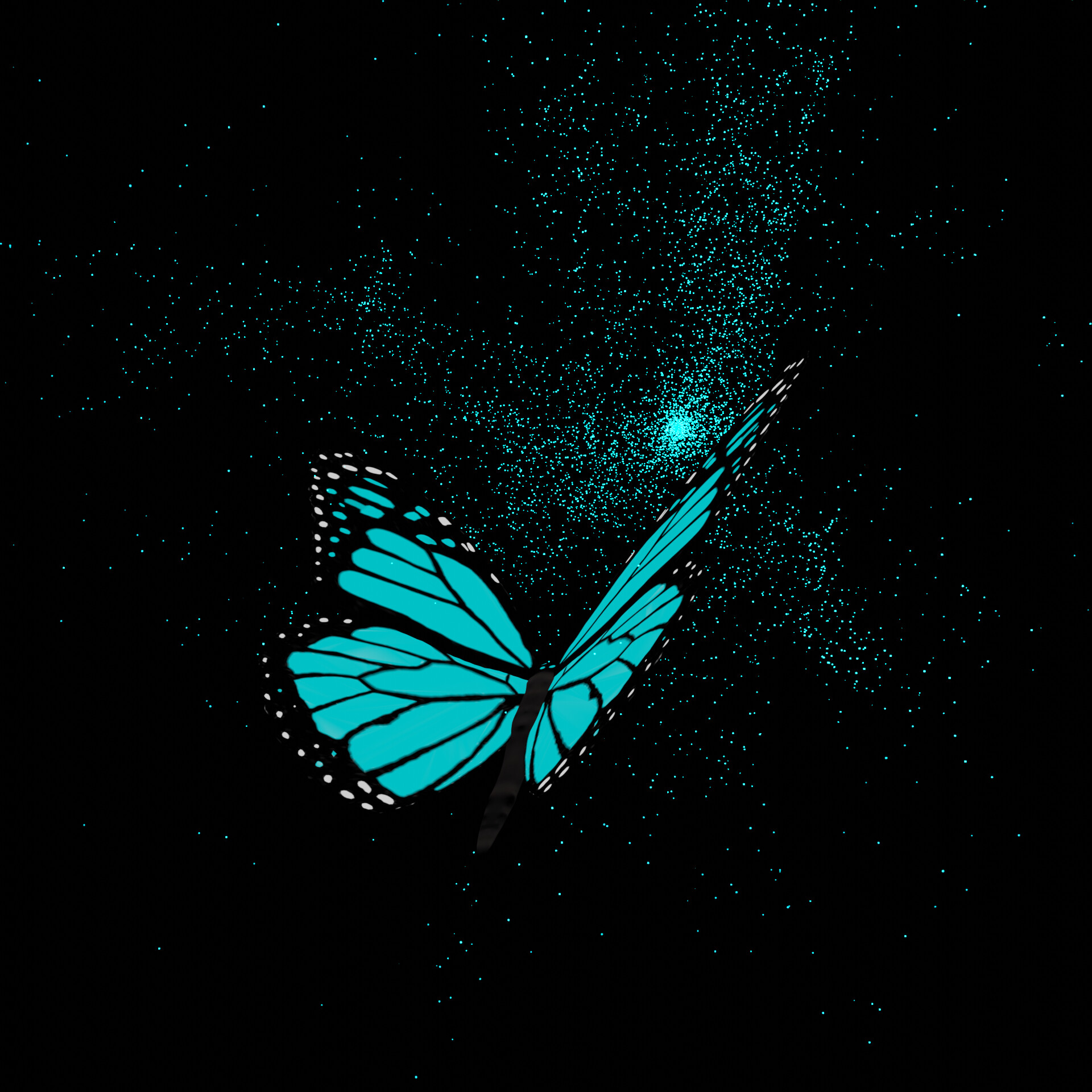 ArtStation - Beautiful Blue Butterfly