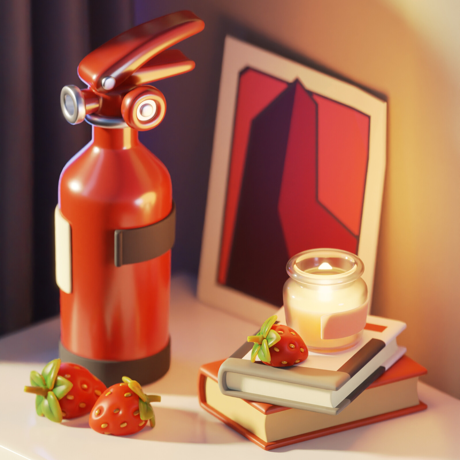 Red Still Life