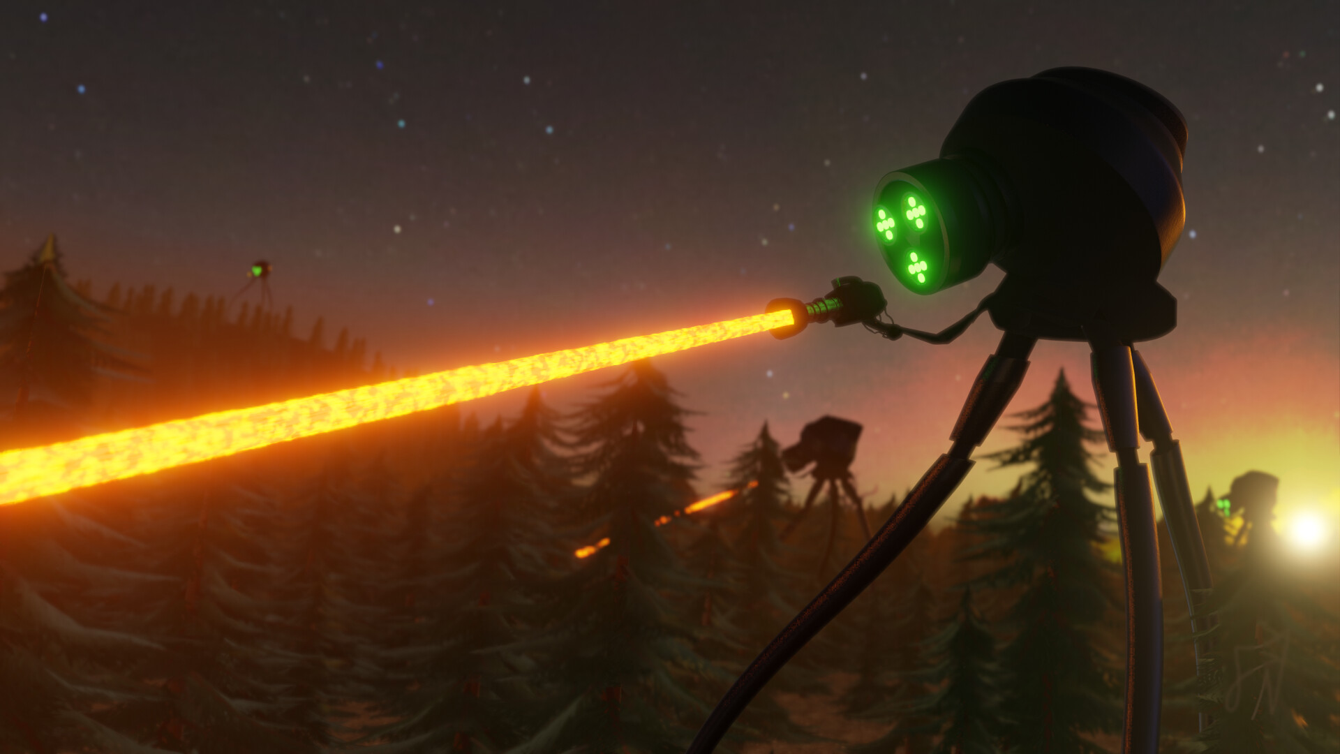 ArtStation Tripod's attack