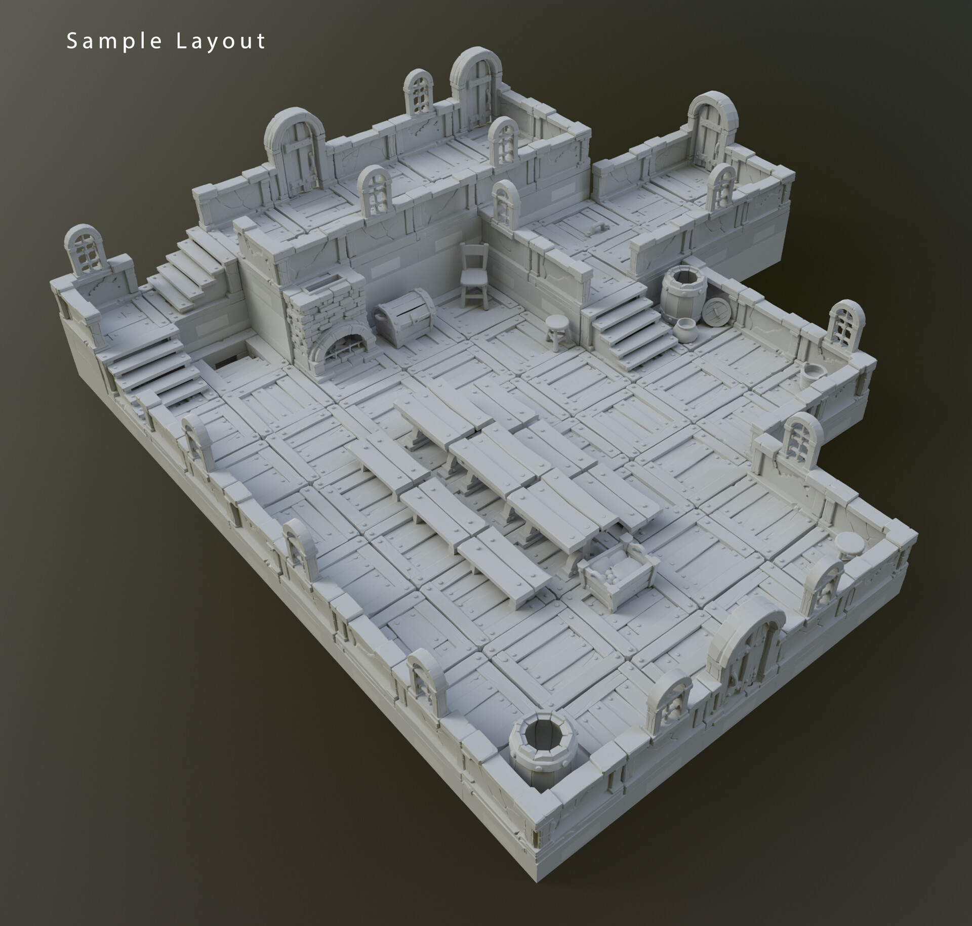Crackpot Assembly | Boris Dimitrijevic - Modular 3d Printable Tiles for a Roleplaying Environment