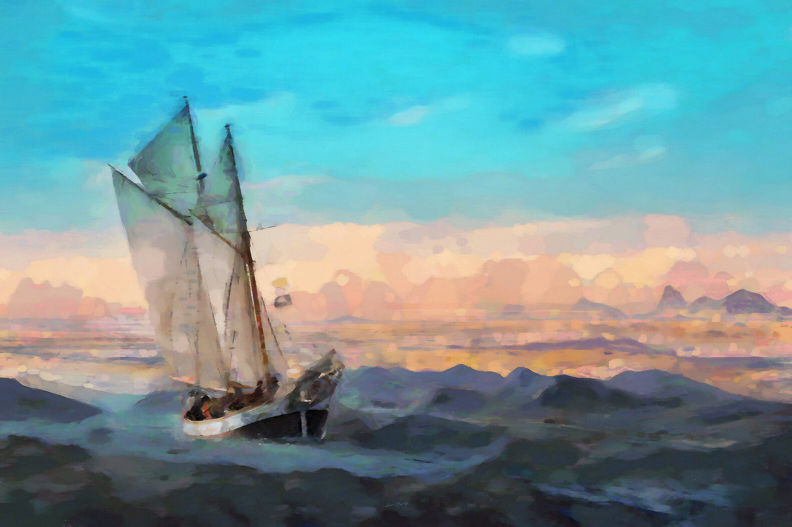 Sailing Brackish Waters - Marine / Maritime Painting