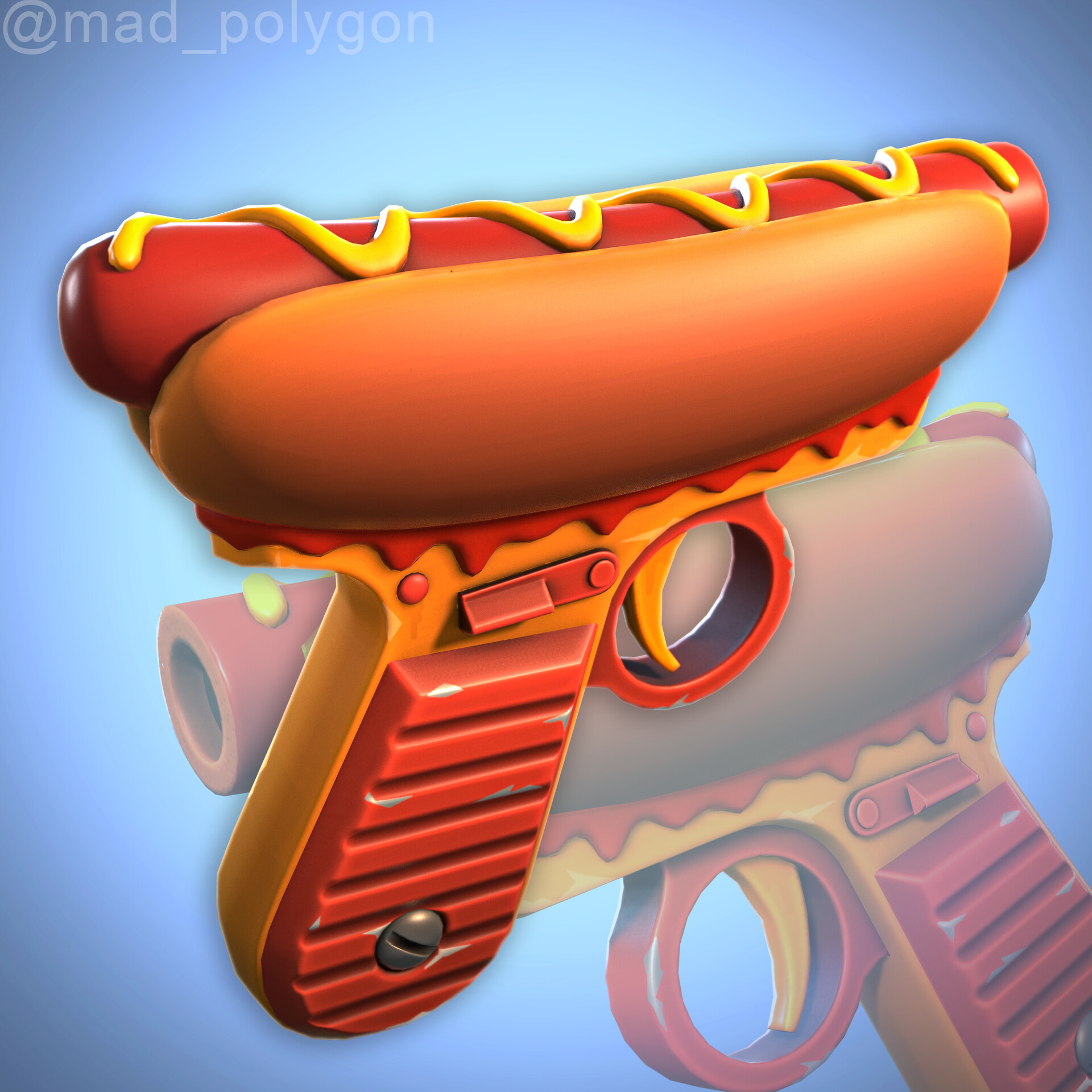 Mad Polygon - hot dog gun