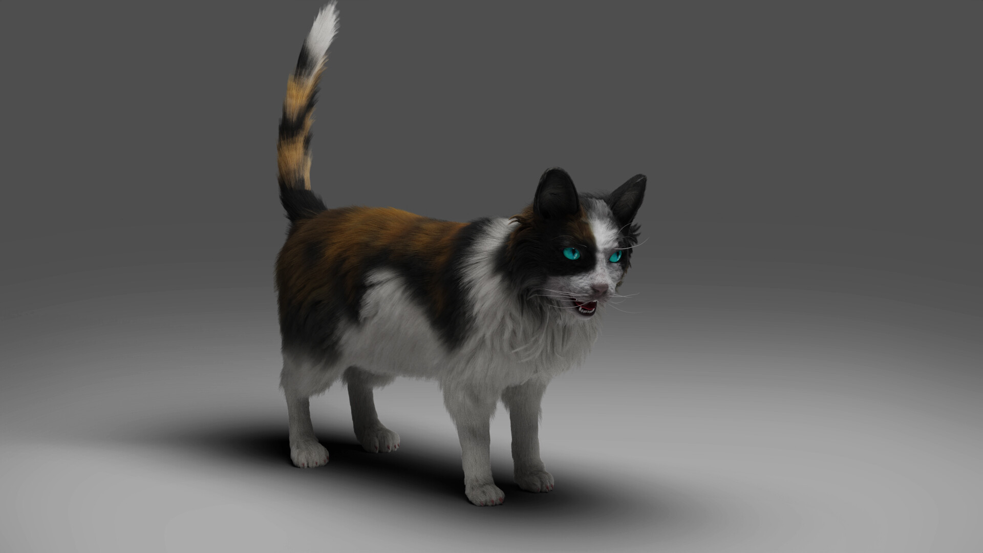 ArtStation Fur Calico Cat Rigged and Animated