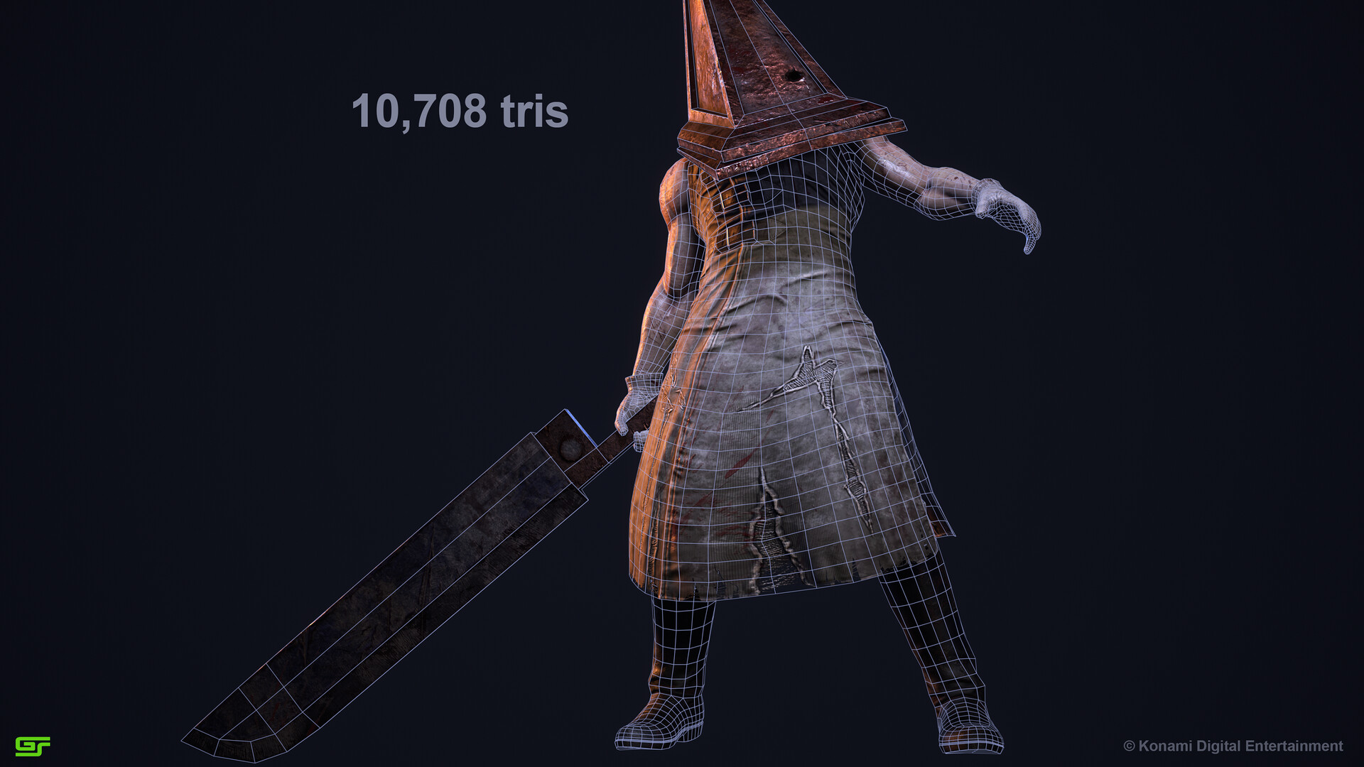 ArtStation - 3D Model  Silent Hill Pyramid Head's Hood and Sword