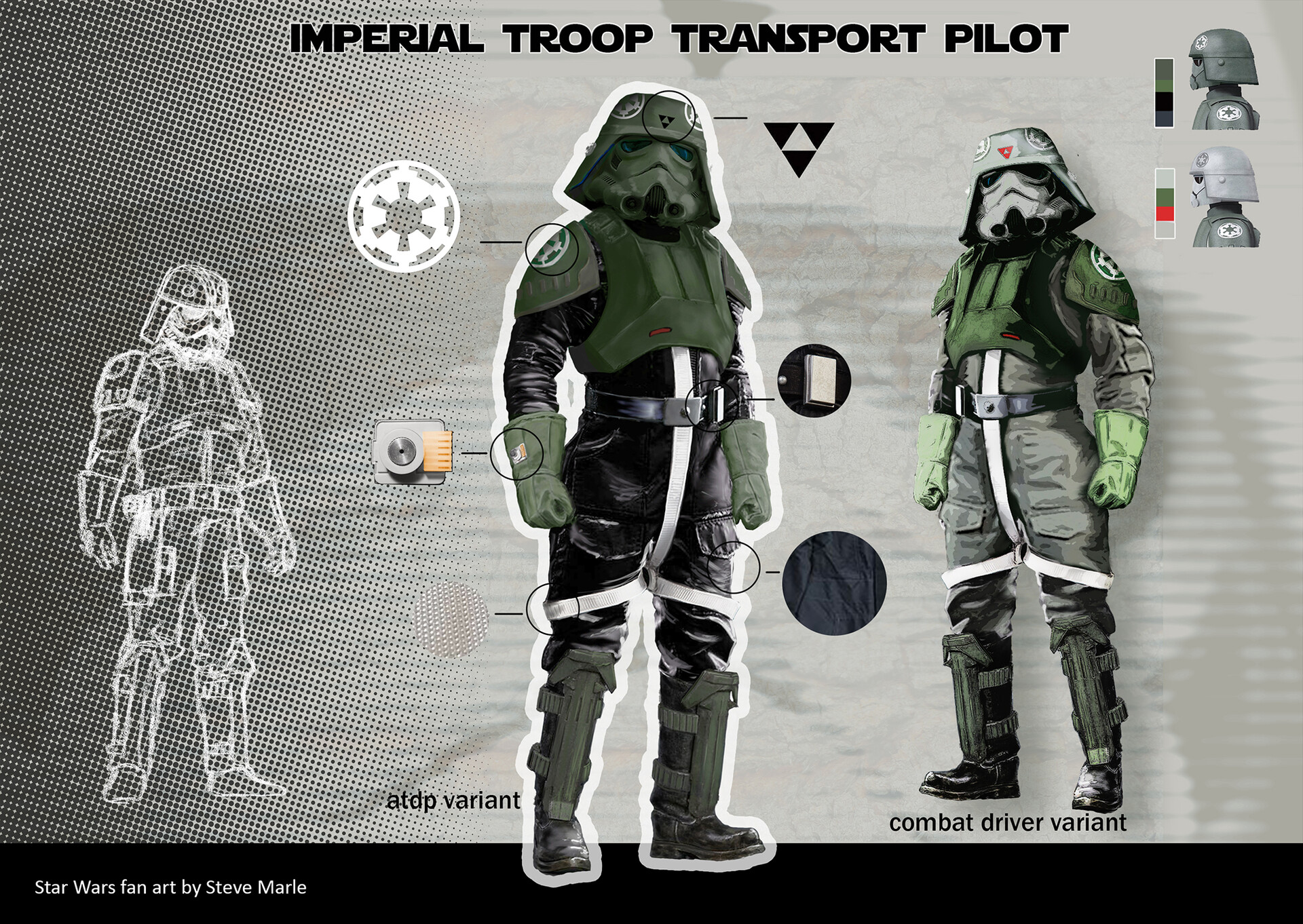 ArtStation Star Wars ATDP / Combat Driver Redesign final
