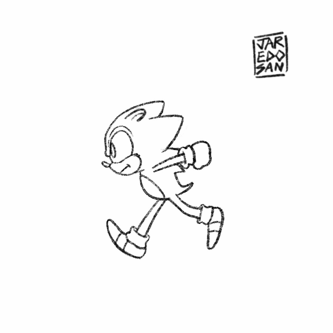ArtStation - Sonic The Hedgehog Run Cycle 1 gif