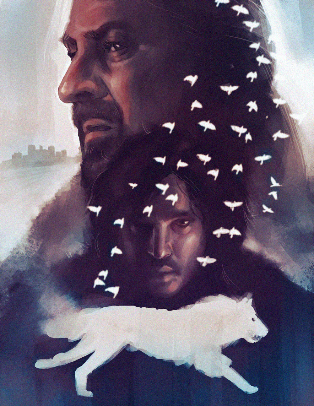"Jon and Ned"
Game of Thrones fan art.