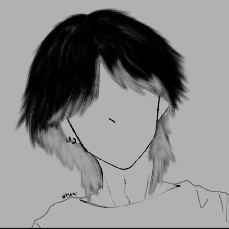 sad anime boy drawing