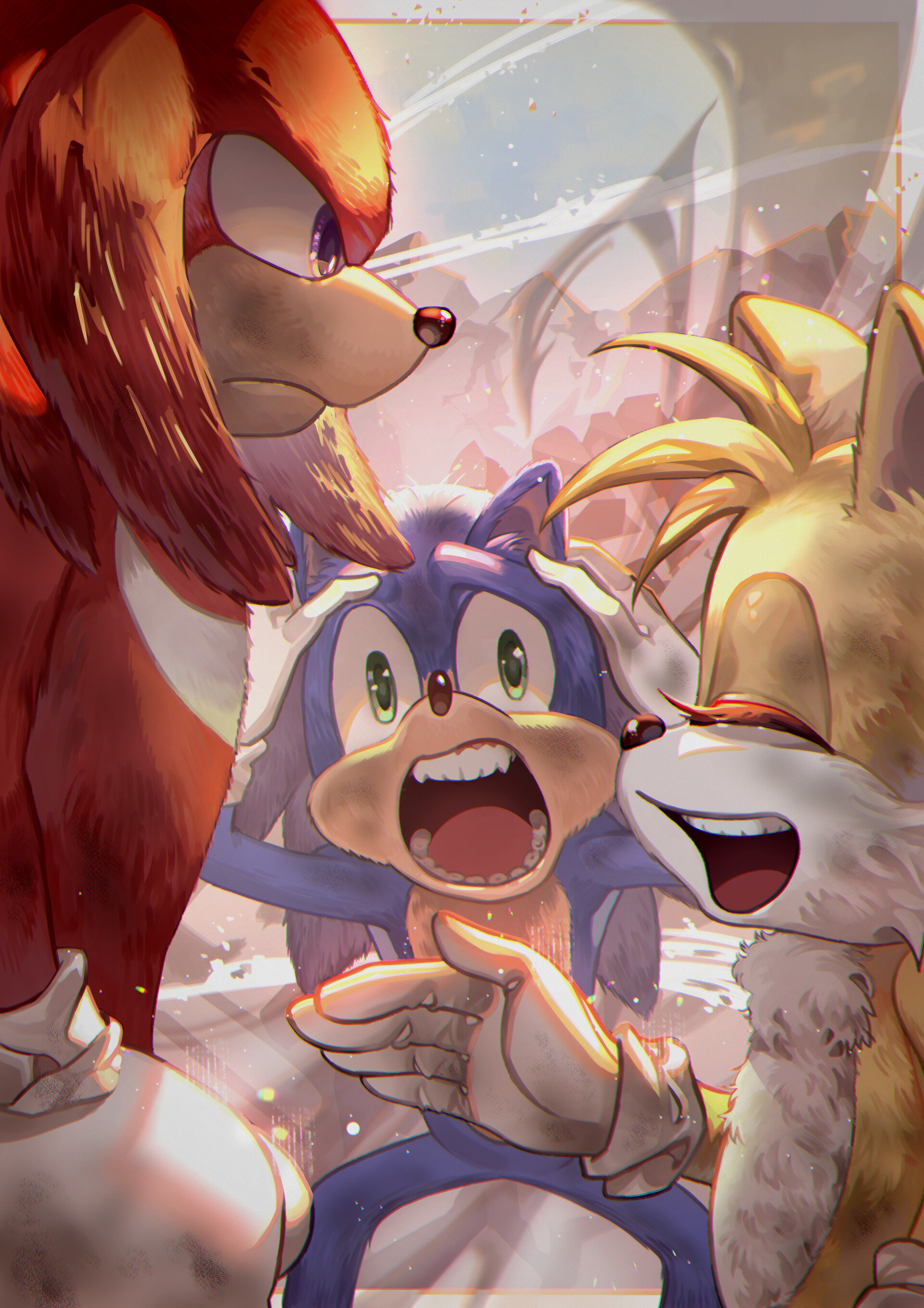 Artstation Sonic Tails And Knuckles Sonic The Hedgehog Fanart 3