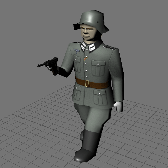 John King LowPoly Nazi Guard