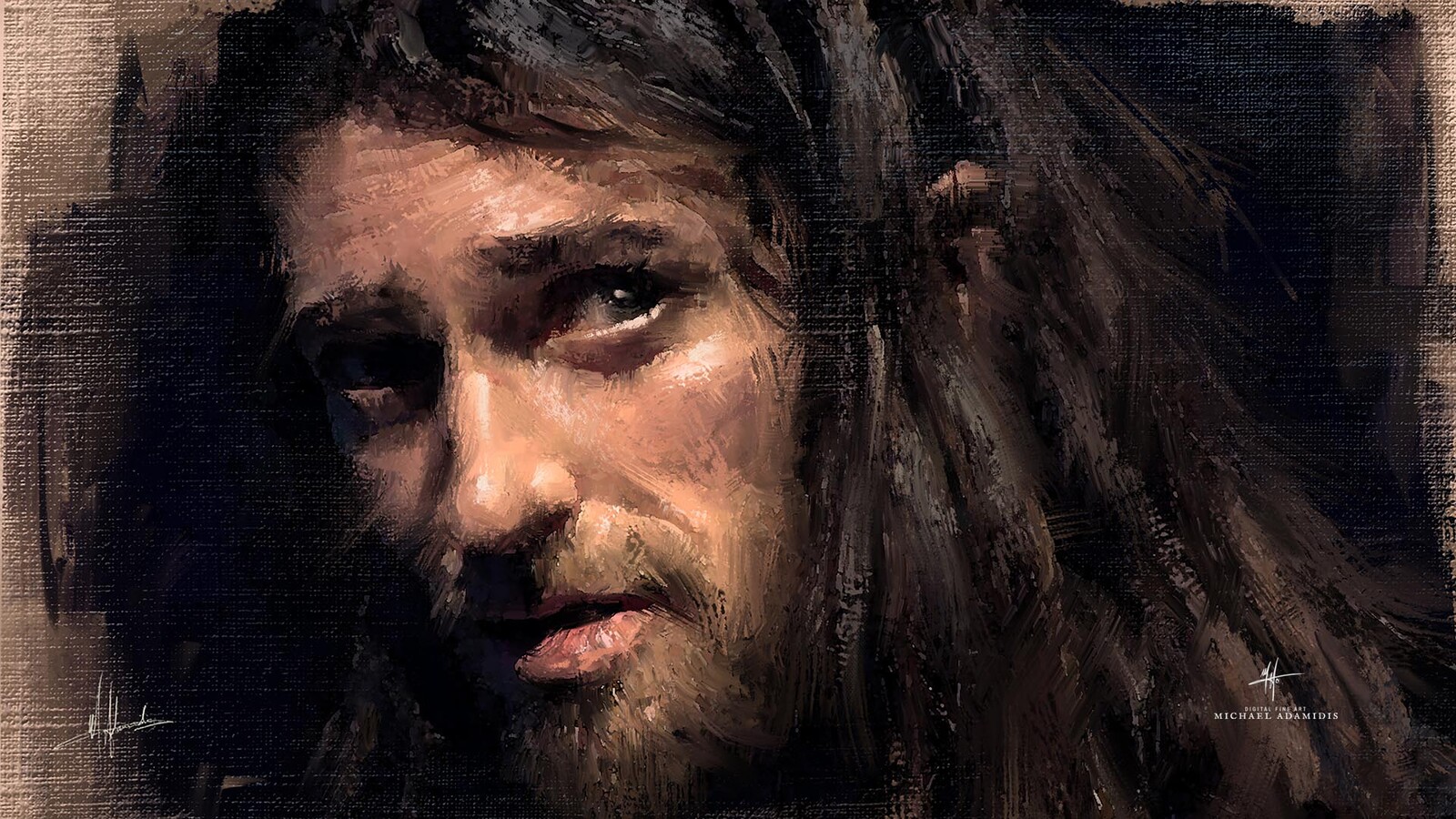 Digital impressionistic Portrait Painting ART - Estas Tonné