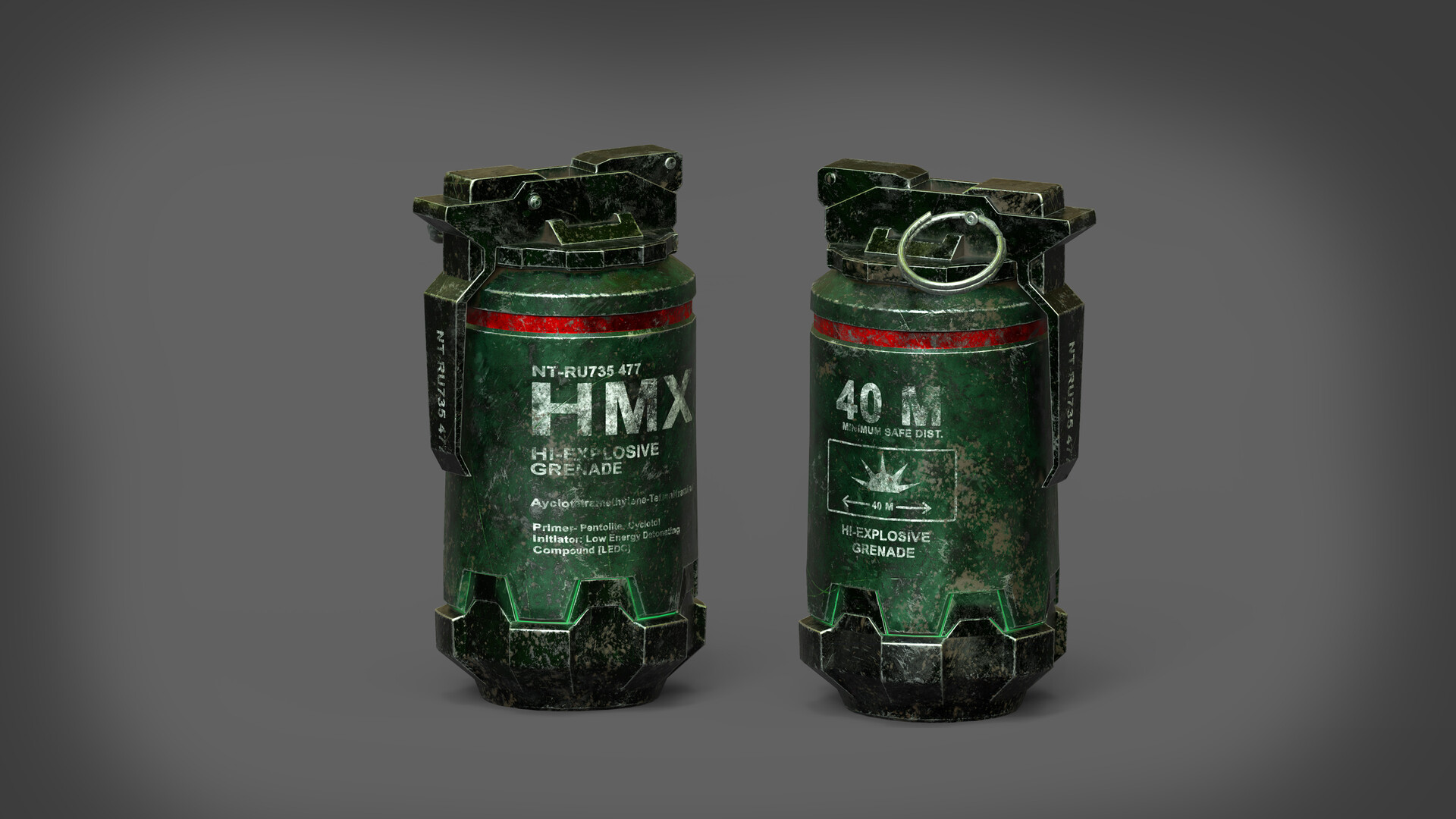 ArtStation - High-Explosive Grenade, sci-fi game ready