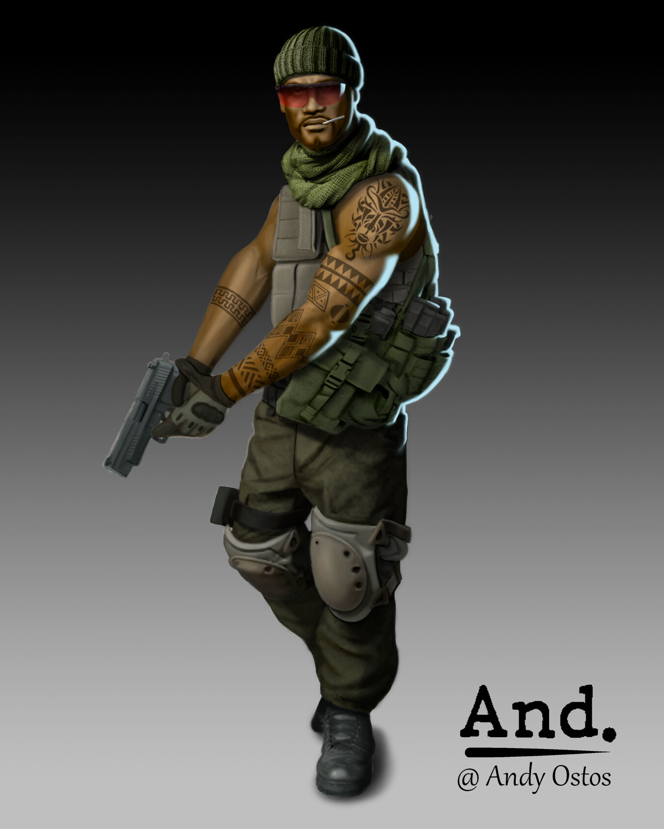 ArtStation Realistic soldier concept art for video games (Photobashing)