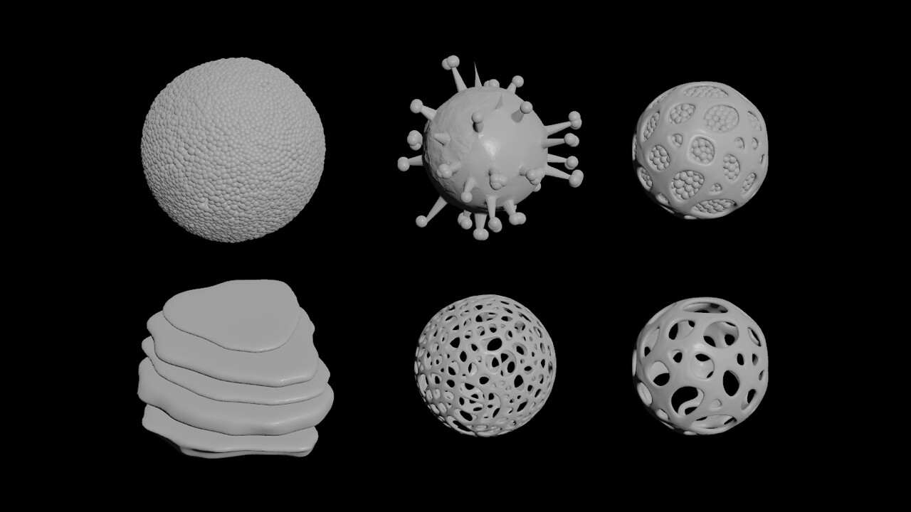 Some simple geometries generated in Houdini