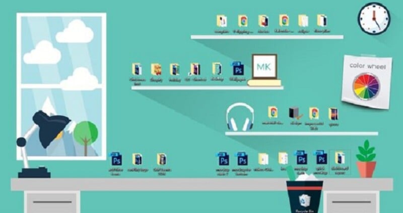 Creative Desktop Icons Wallpaper