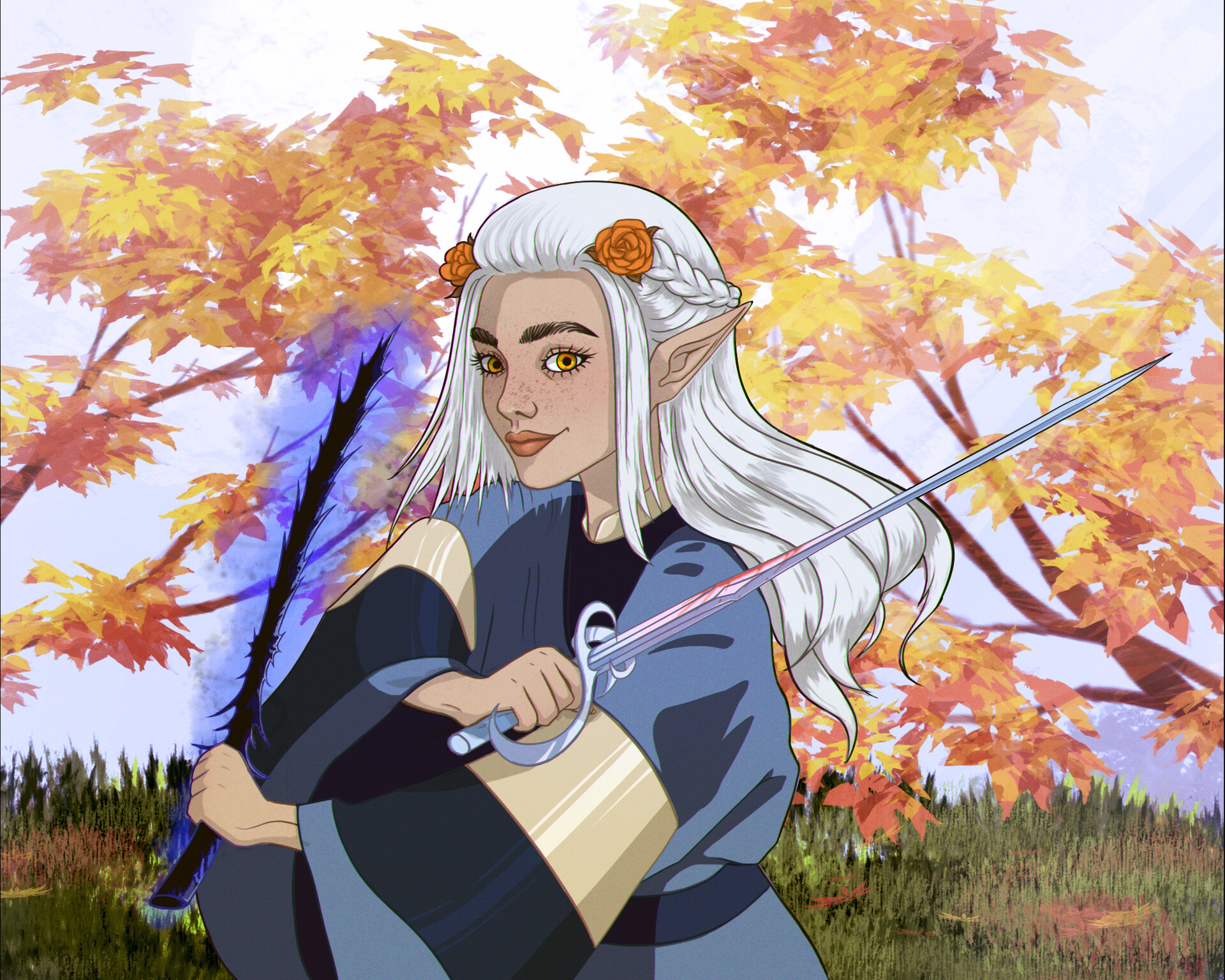 Iryna Shvets - Sunamoon - young eladrin elf bladesingind wizard