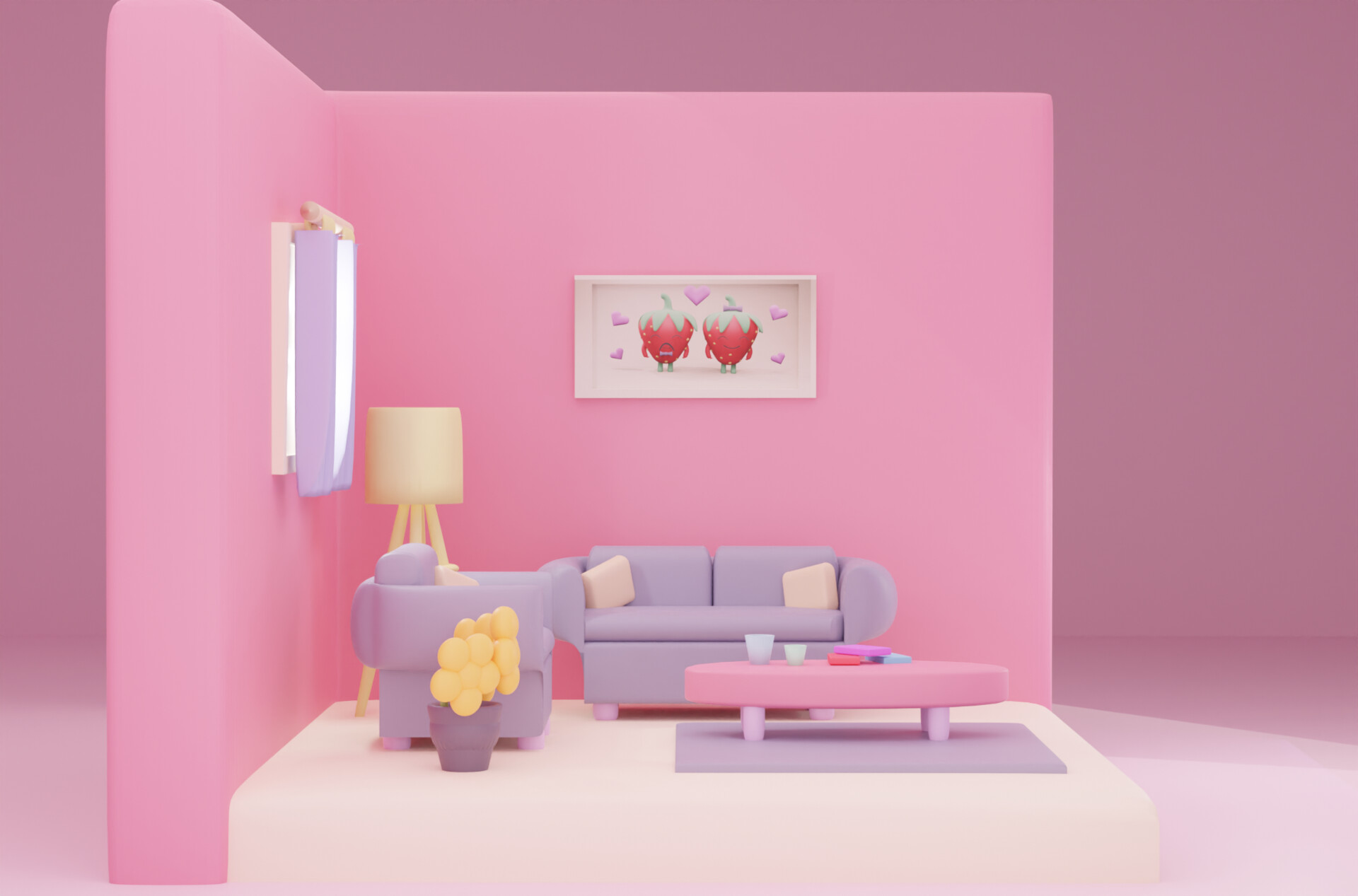 ArtStation cotton candy room