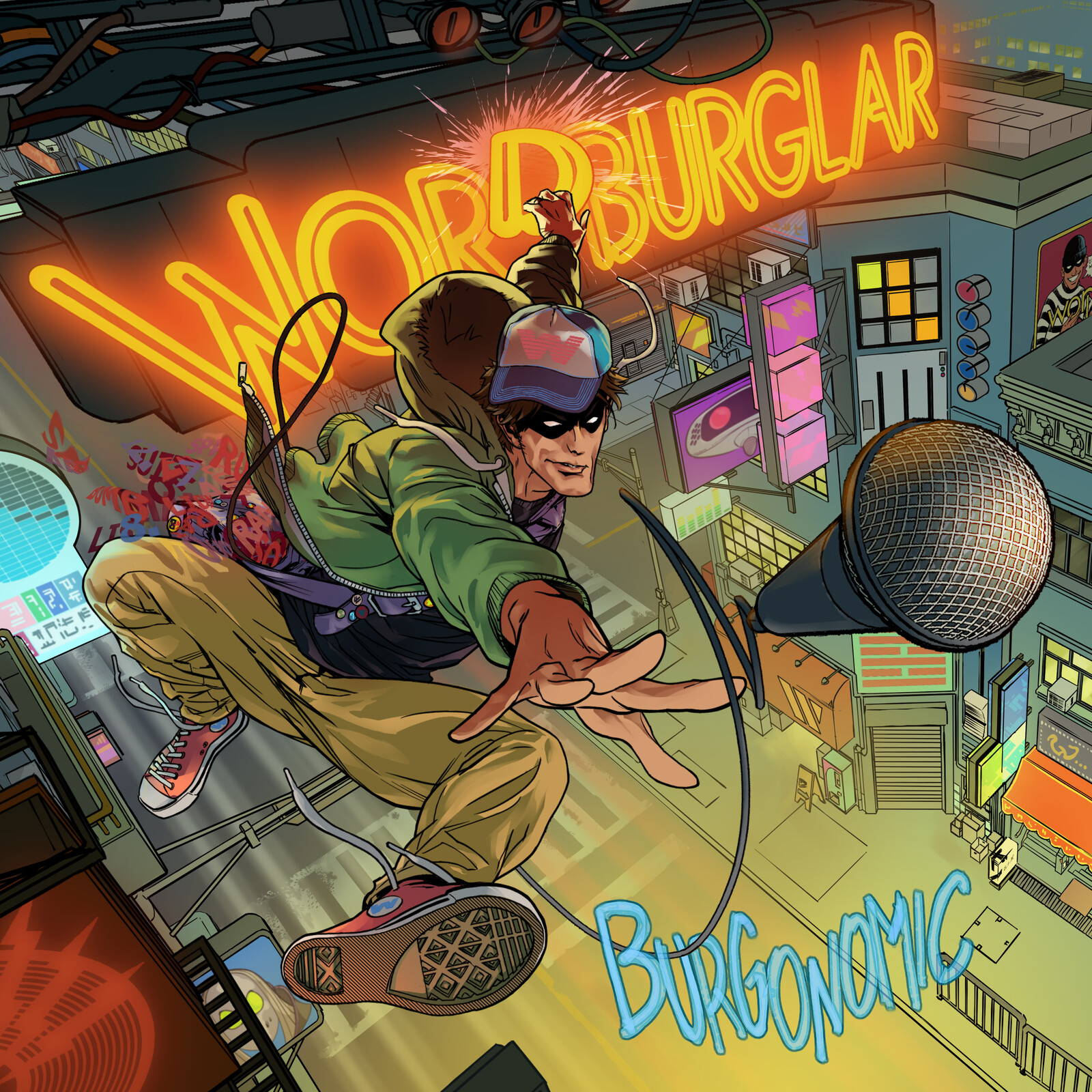 The cover illustration! On the CD, the forthcoming LP, and the digital download too! 
If you're a nerd, a Burgie fan, or both, you may find a few Easter eggs in here...